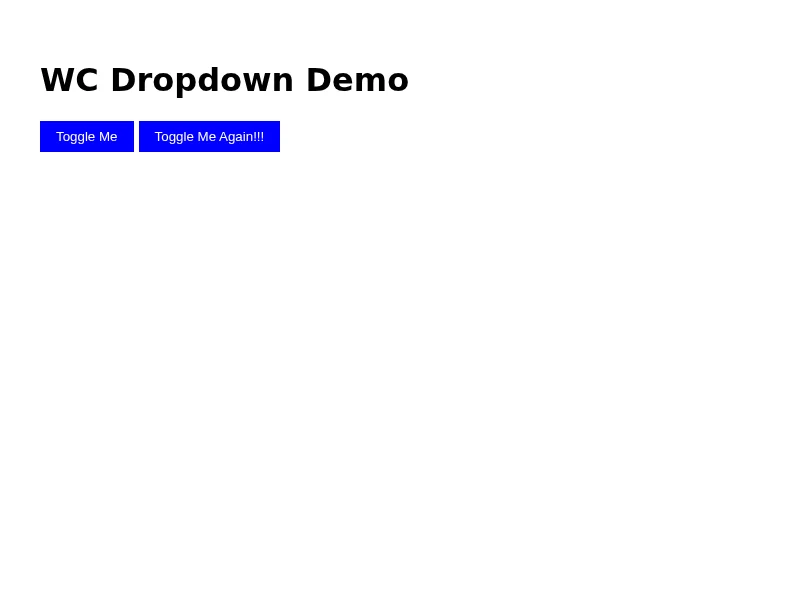 Custom Element Dropdown